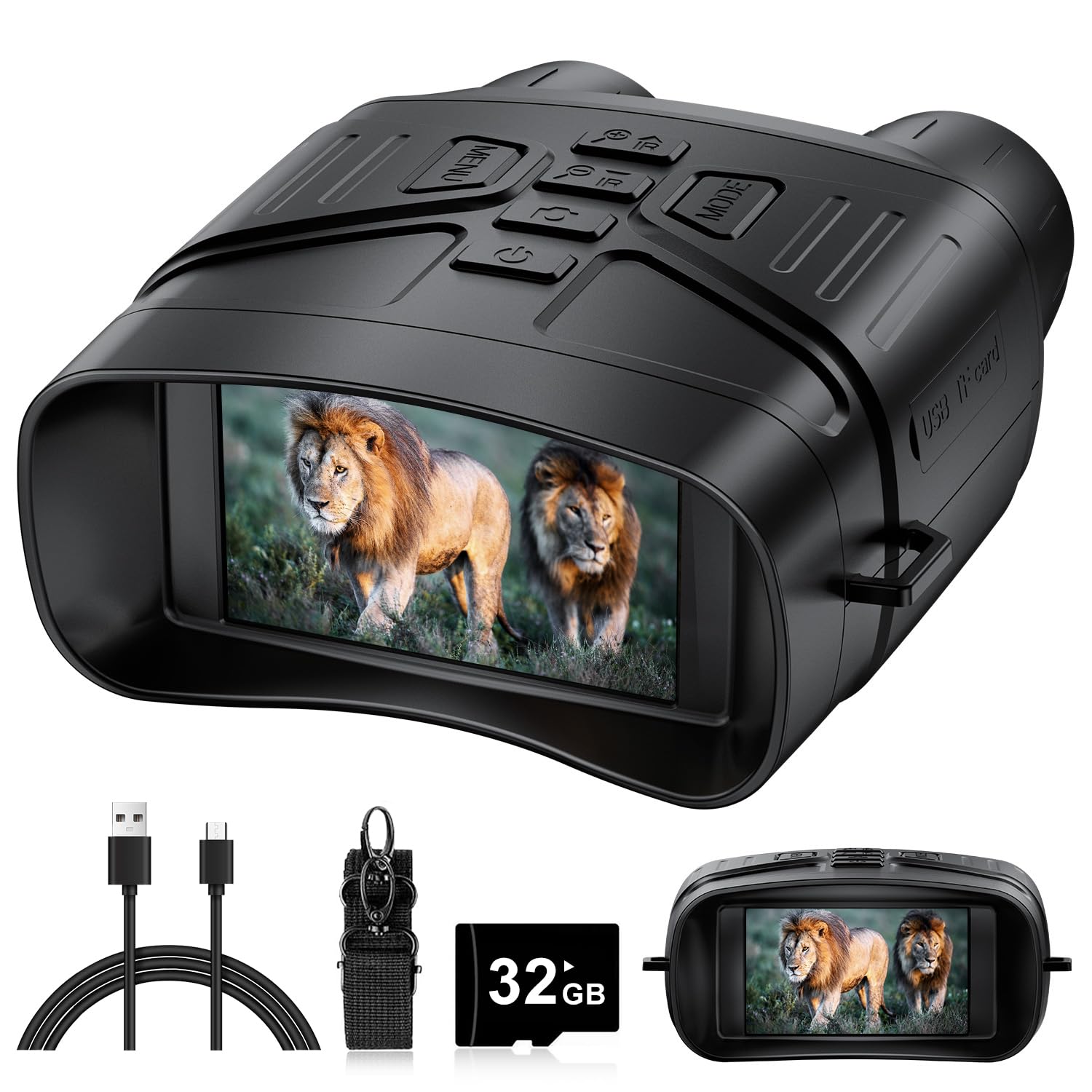 4K Night Vision Goggles with 3'' HD Screen