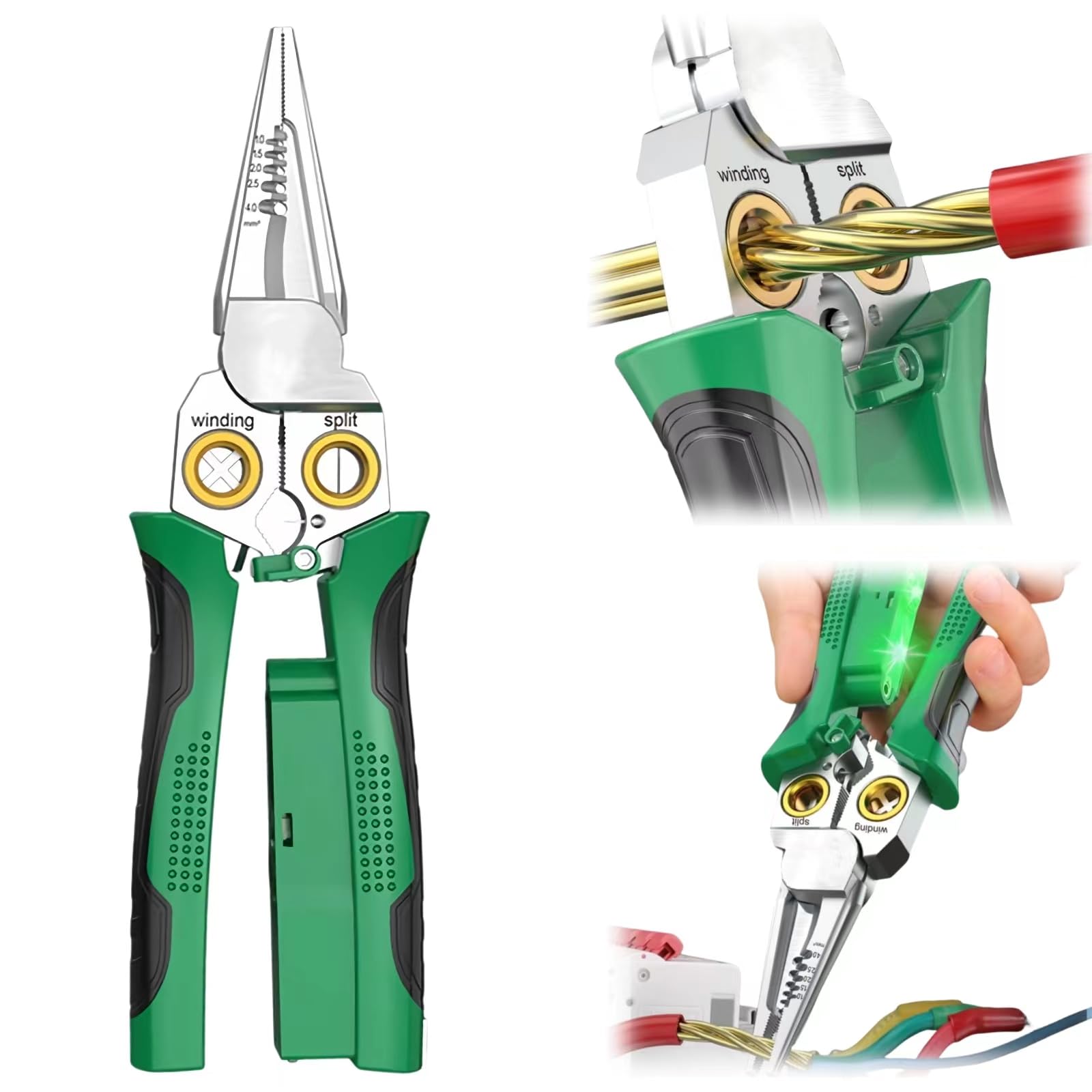 8-in-1 Wire Stripper with Voltage Tester