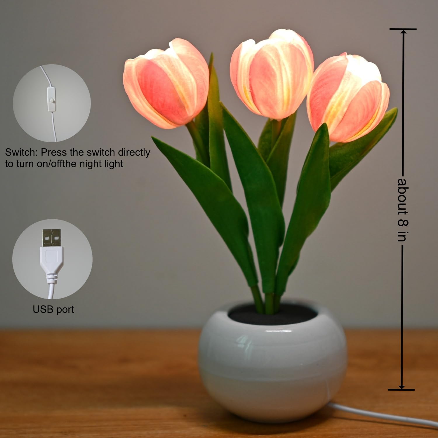 Artificial Flower Table Lamp