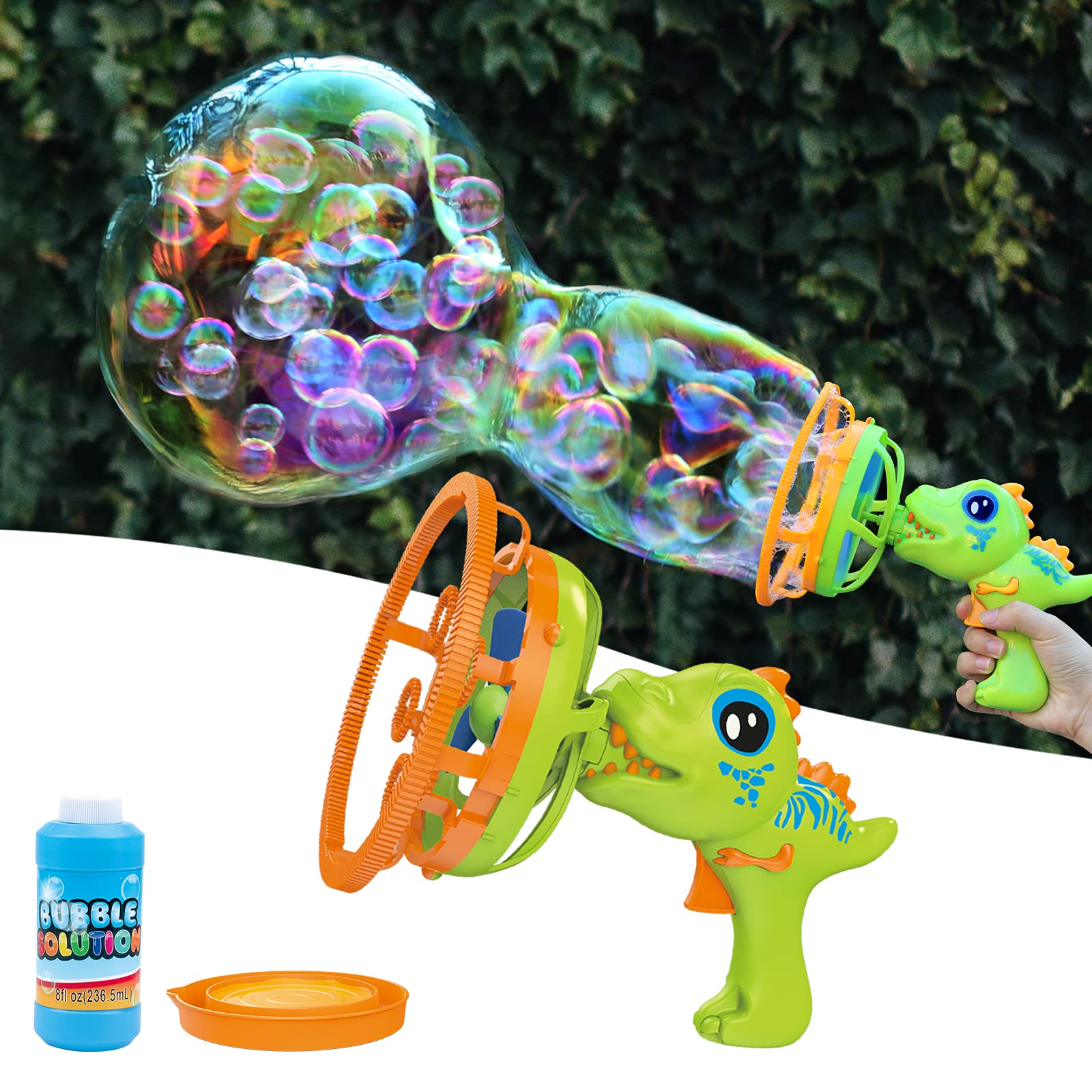 Dinosaur Bubble Gun for Kids – 1000+ Bubbles