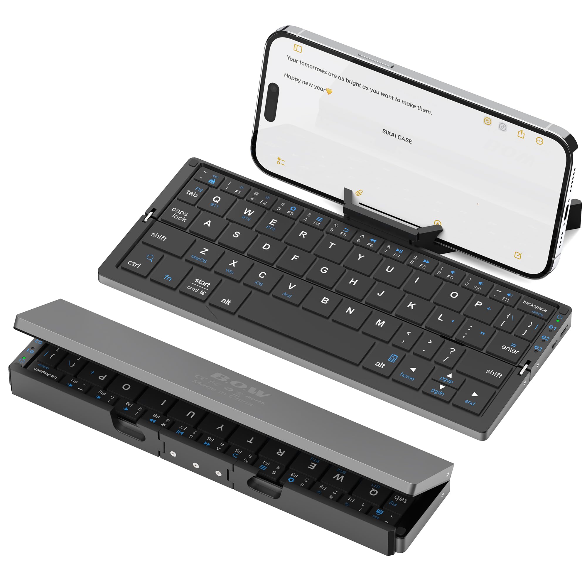 Foldable Bluetooth Keyboard with Magnetic Stand