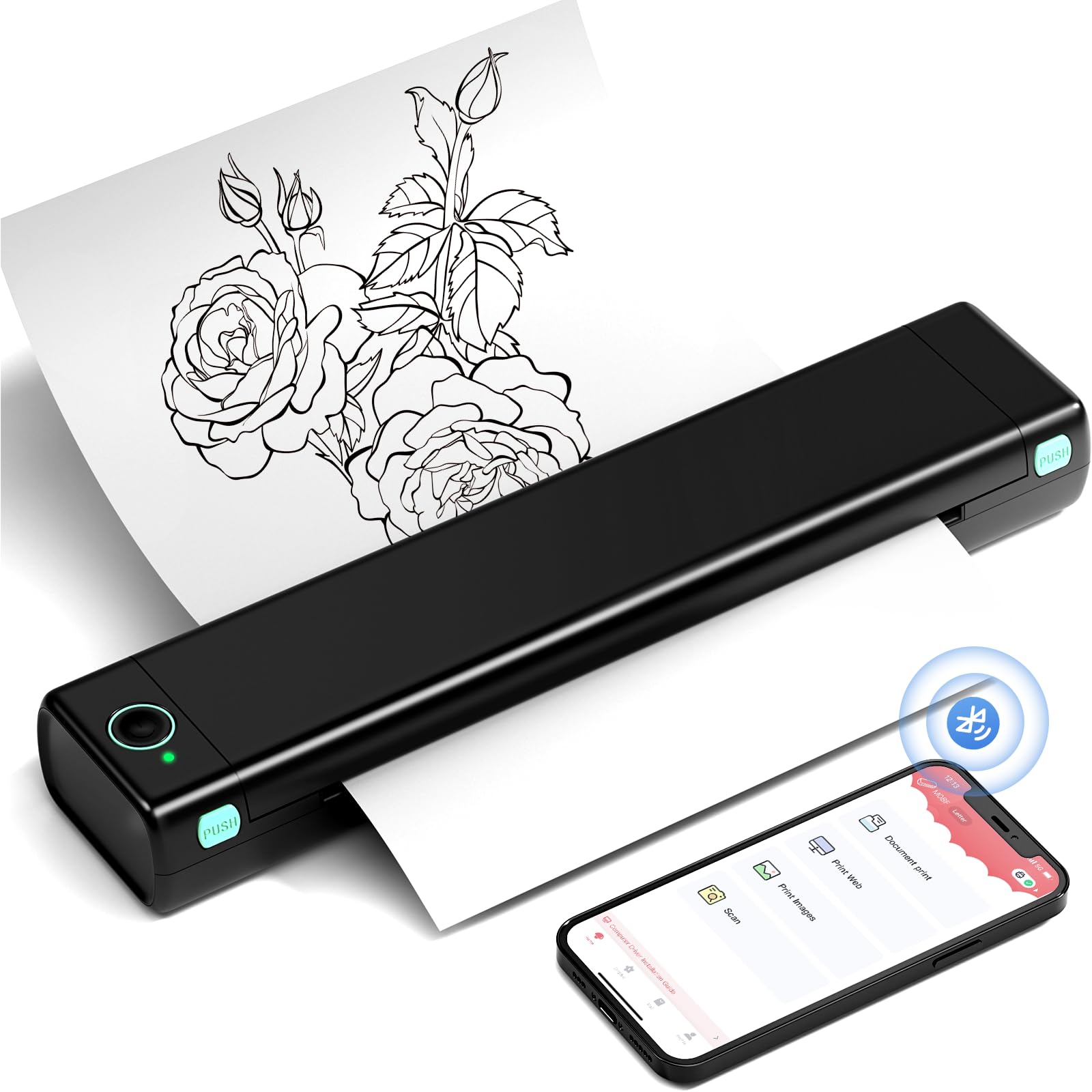 Portable Inkless Thermal Printer