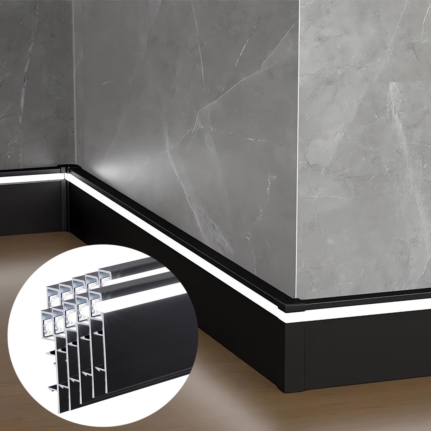 Aluminum Skirting Baseboard for LED Lights