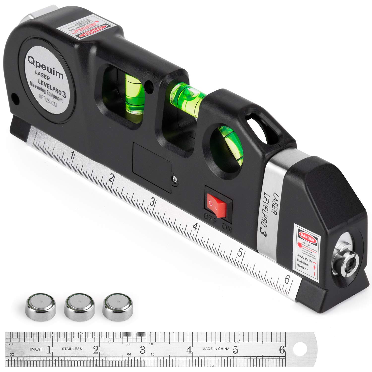 Multipurpose Laser Level Tool with 8ft Tape