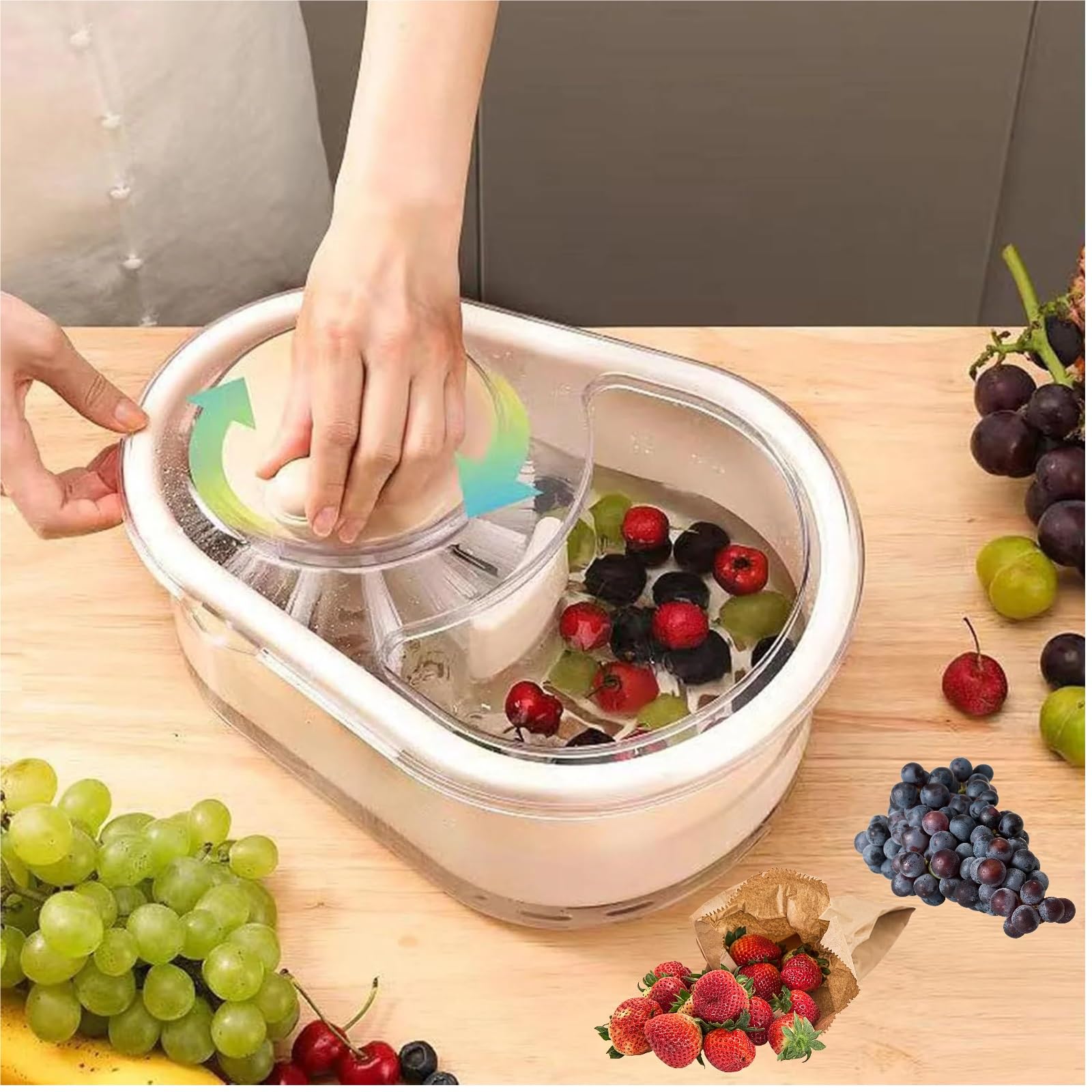 Manual Fruit Cleaner Rotor Bowl