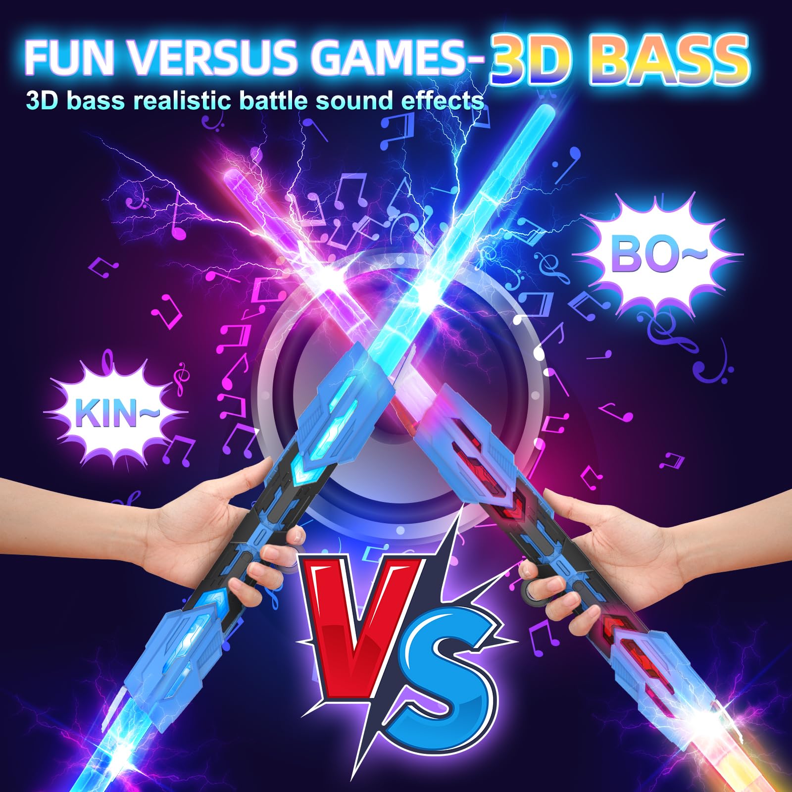 RGB Lightsabers with FX Sound & Telescopic Handle