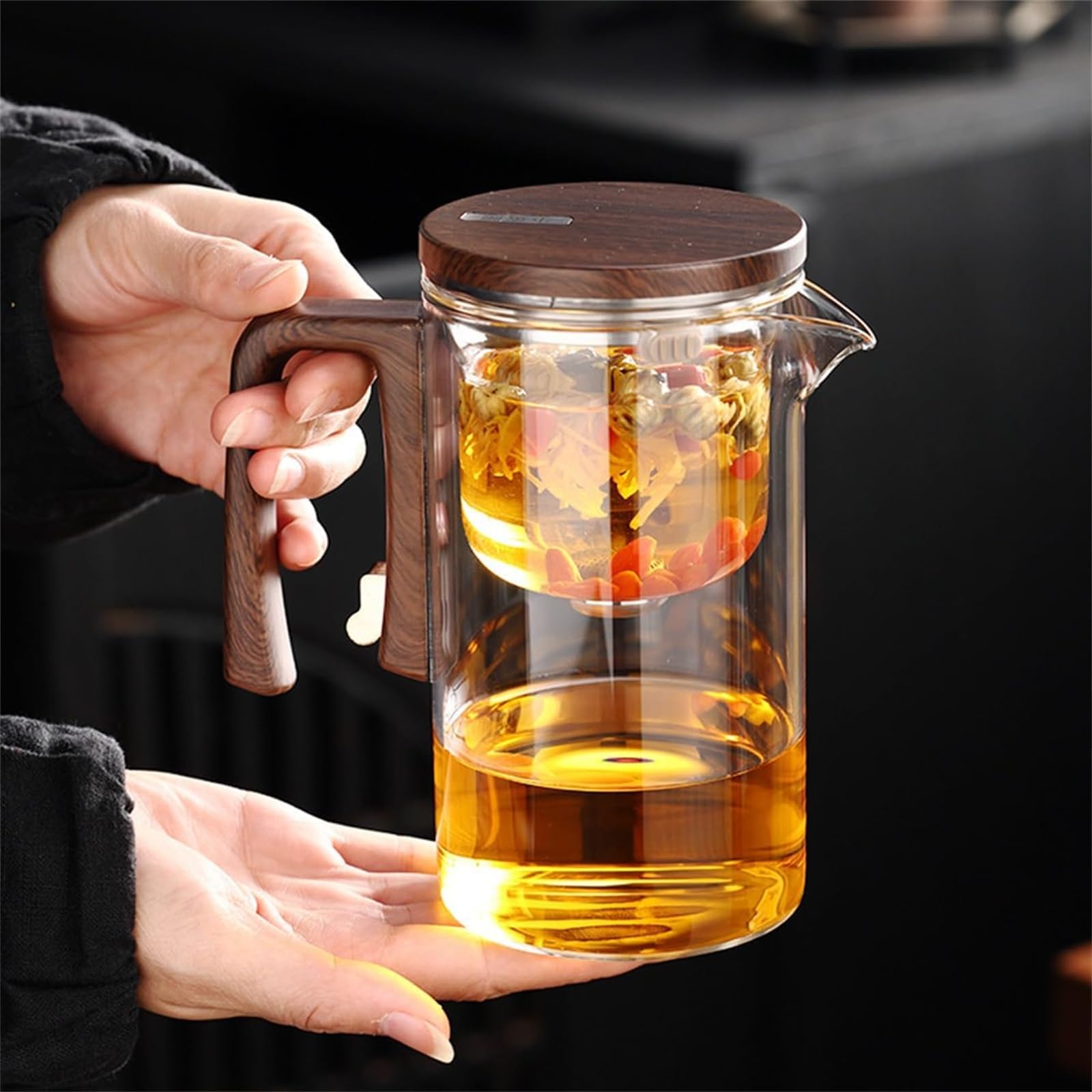 Water Separation Glass Teapot