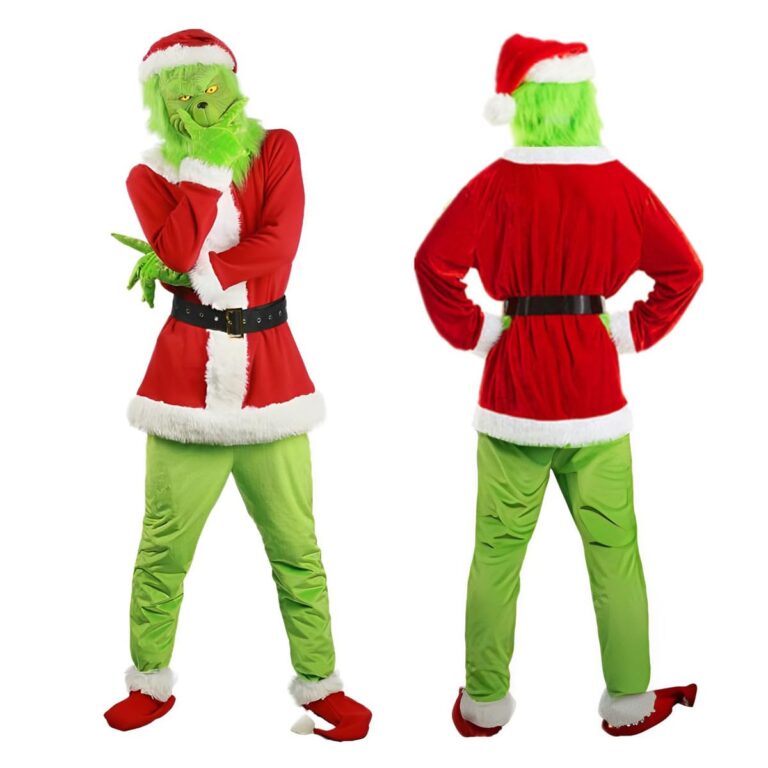 Green Monster Santa Costume for Adults