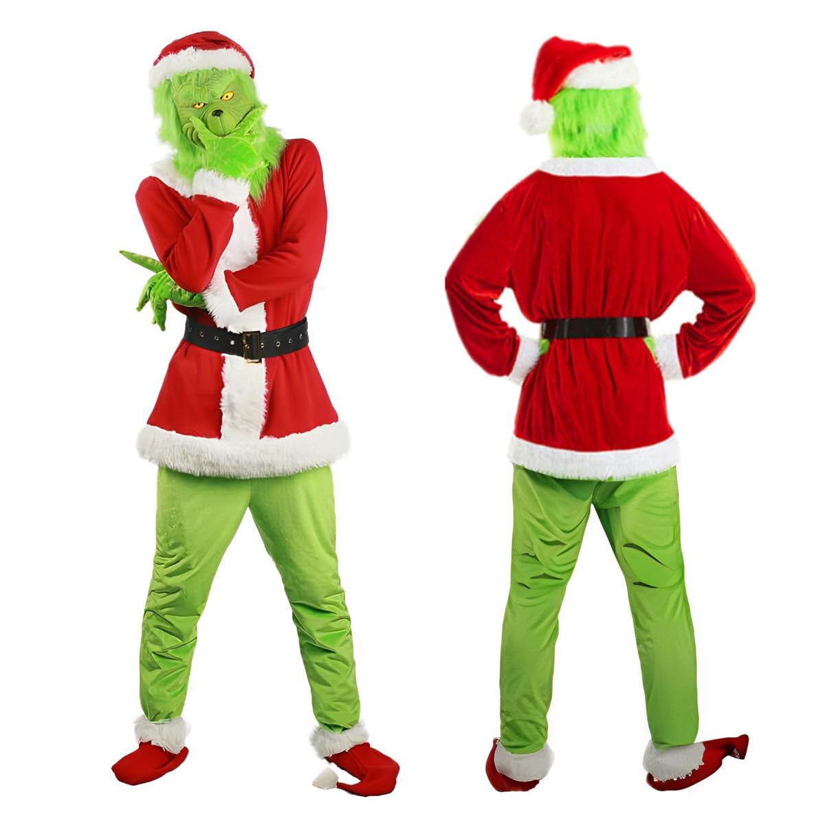 Green Monster Santa Costume for Adults
