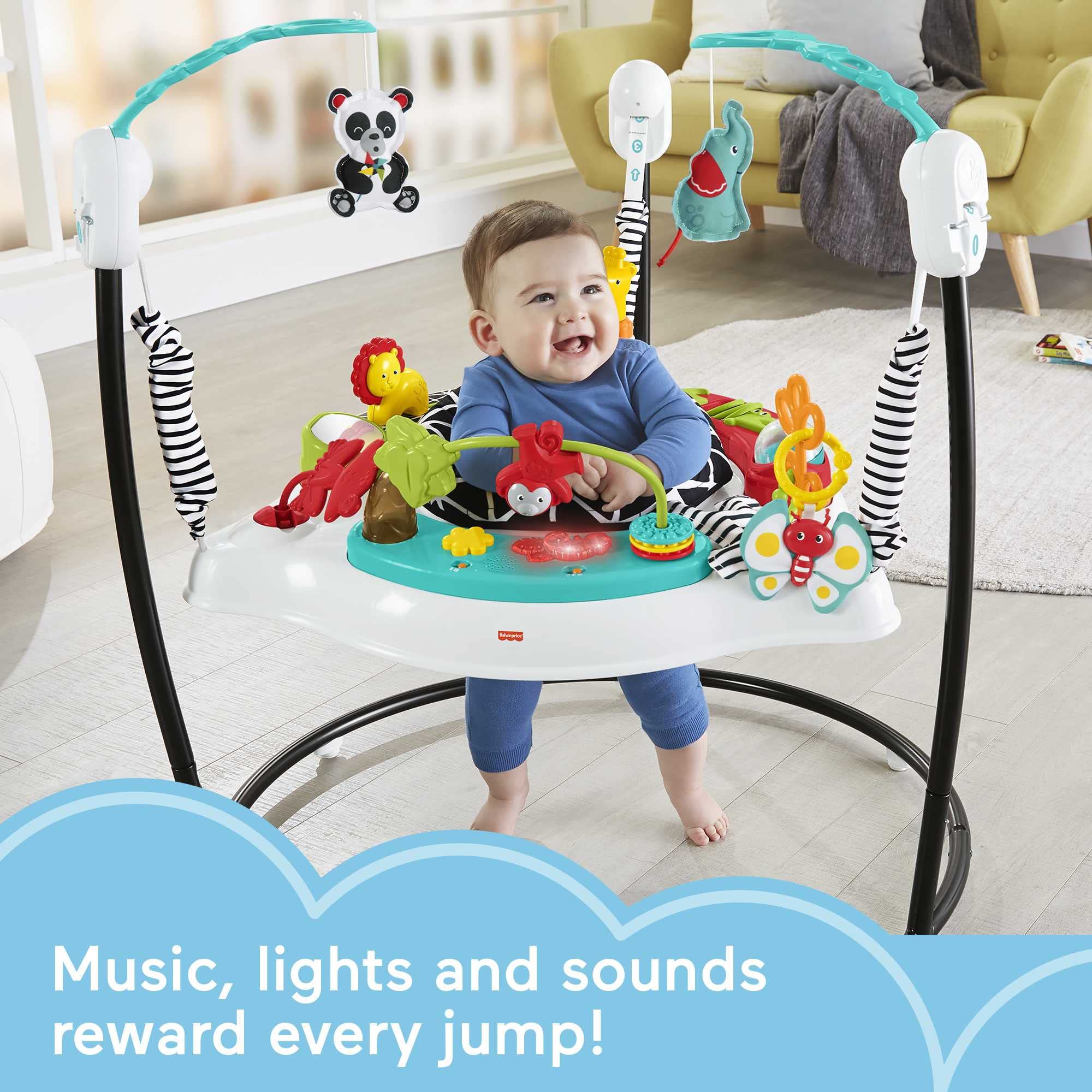 Fisher-Price Pink Petals Jumperoo Baby Bouncer
