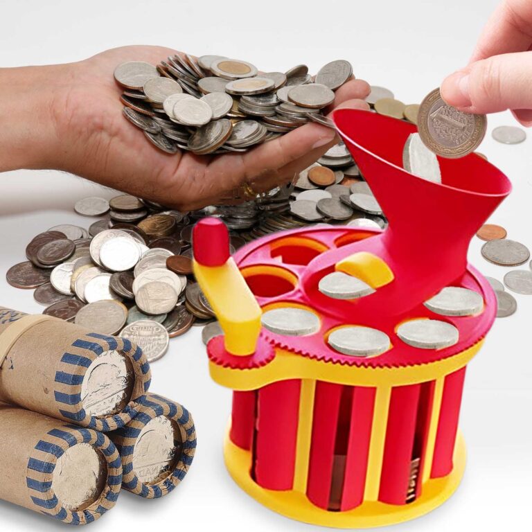 Hand-Cranked Coin Sorter Organizer