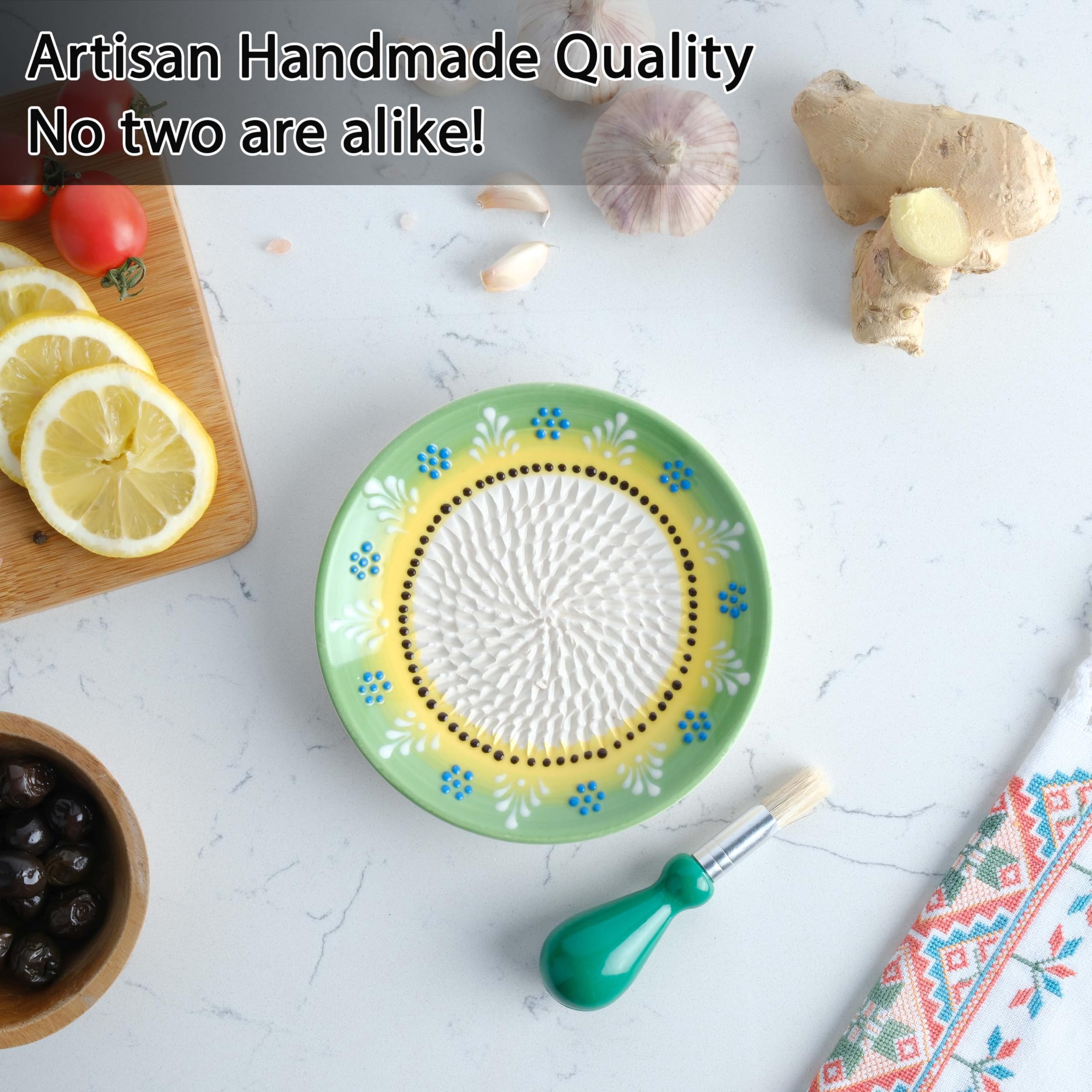 Handmade Ceramic Garlic Grater Plate