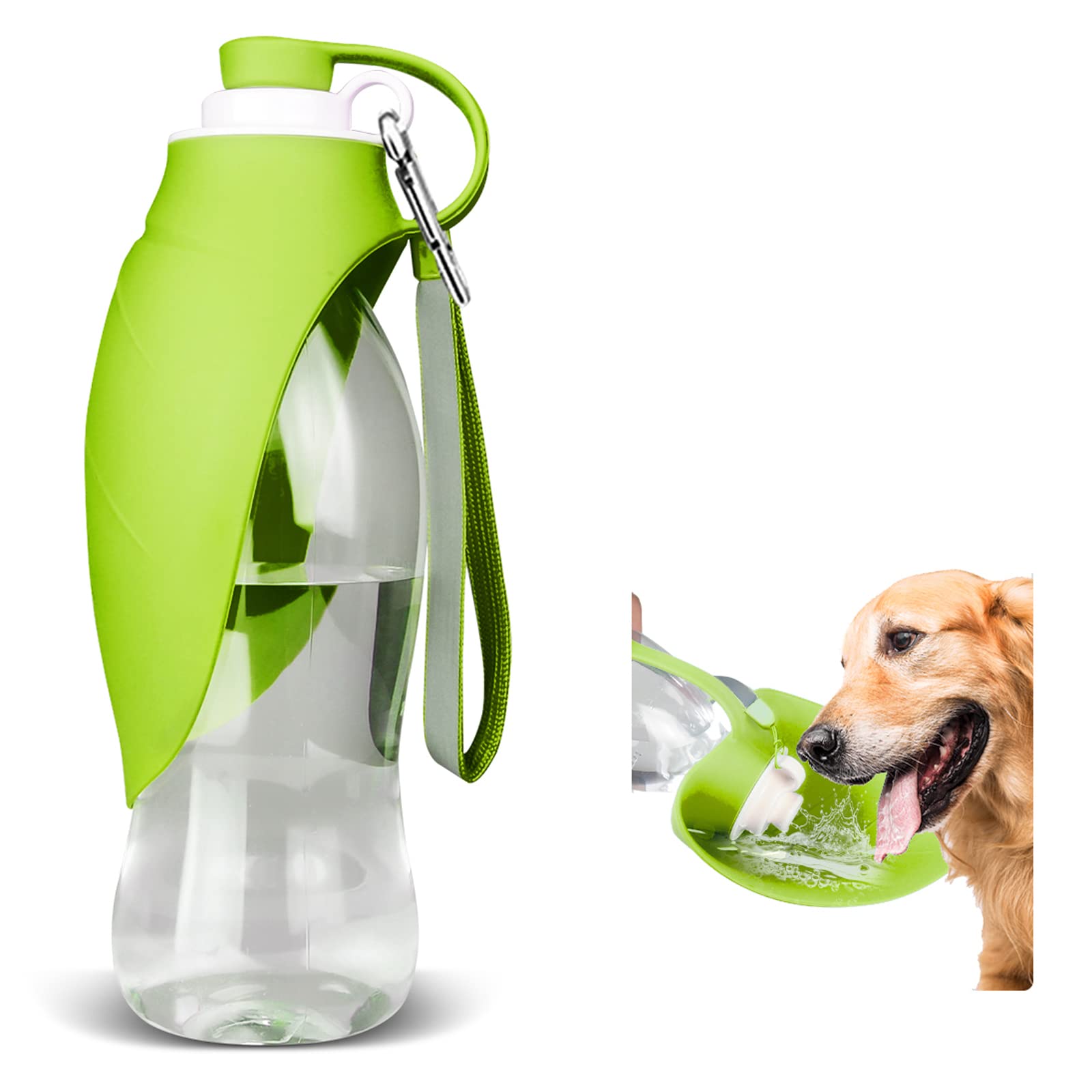 Portable Dog Water Bottle with Bowl