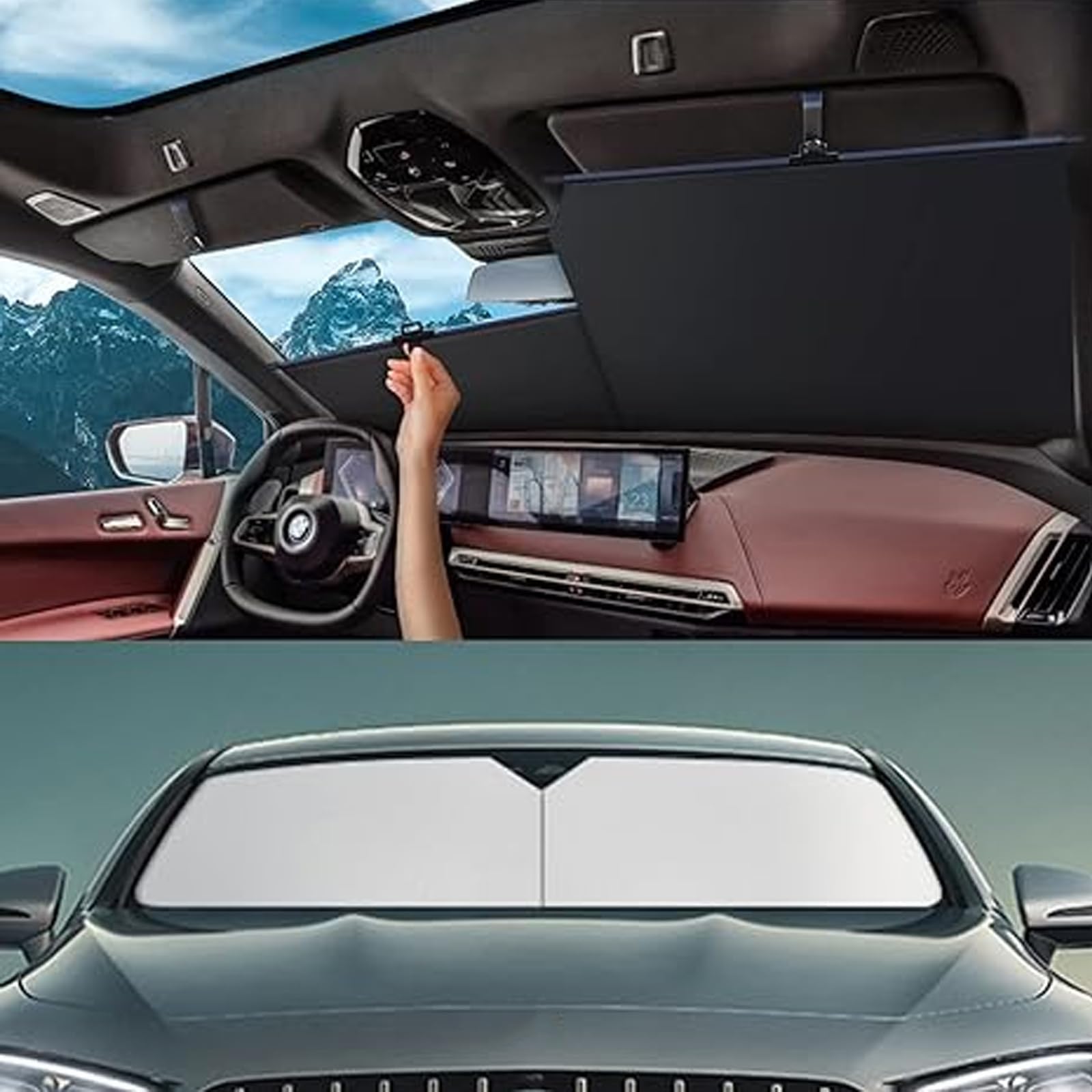 Retractable Car Windshield Sunshade