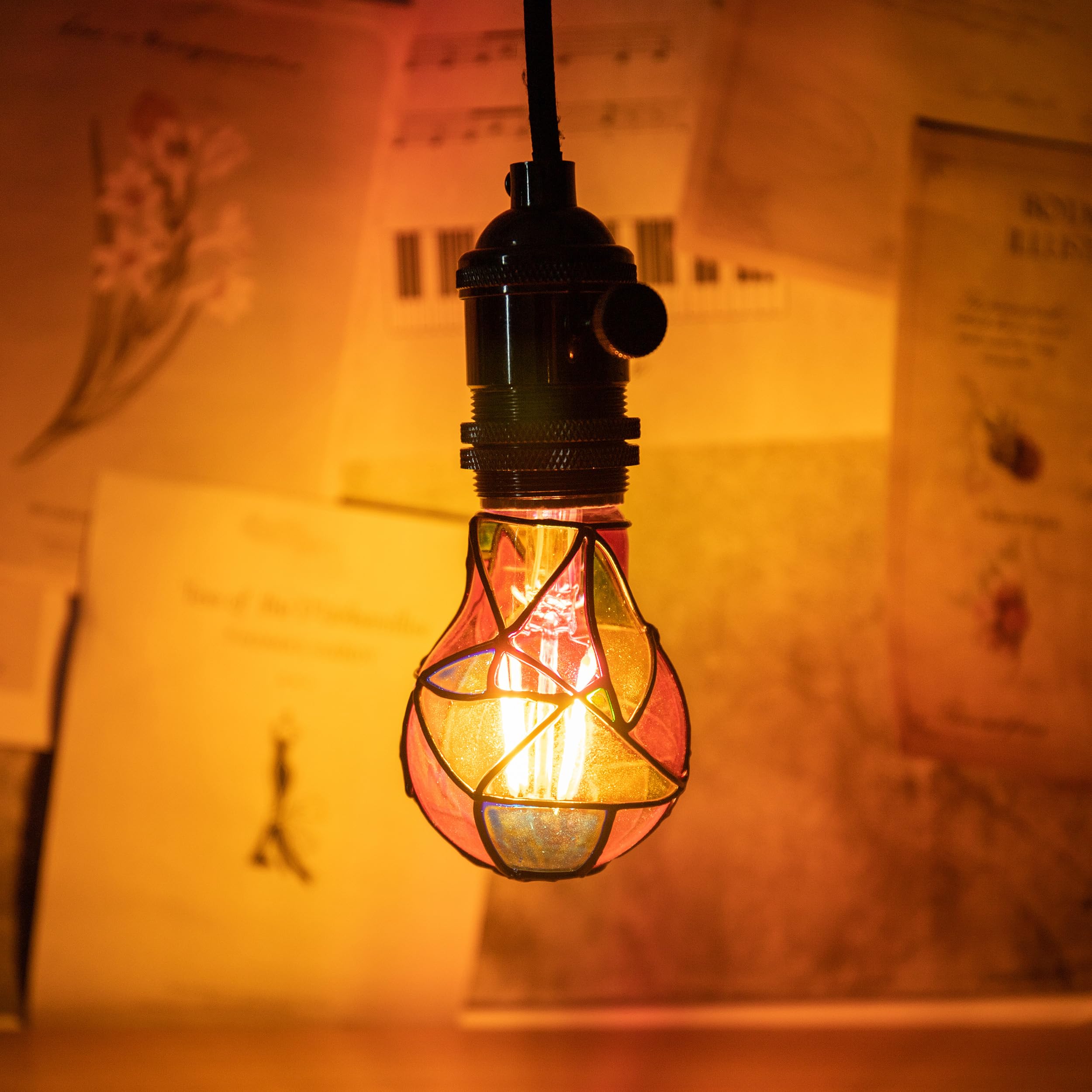 Stained Glass Mosaic LED Light Bulb