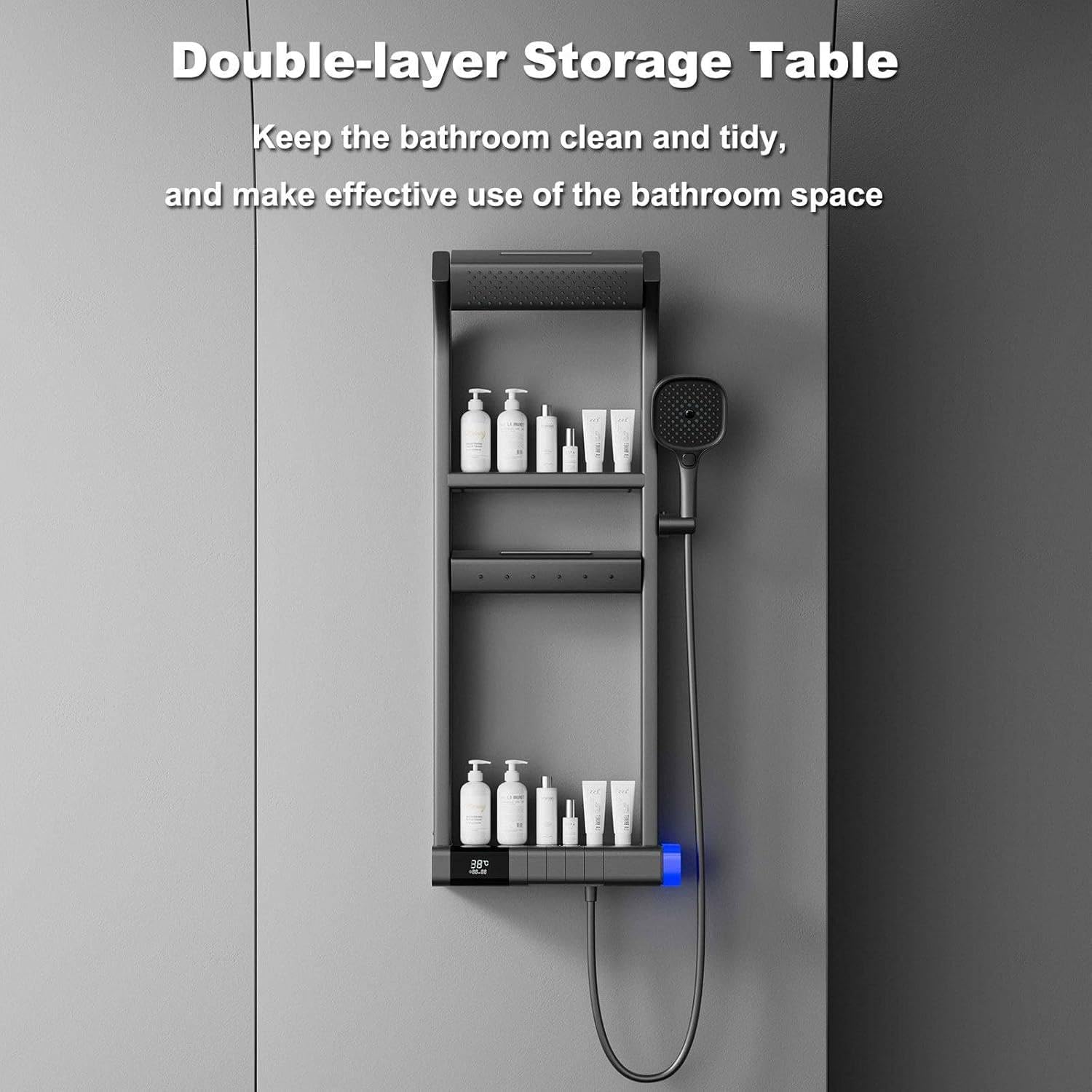 Thermostatic LED Shower Panel with 6 Modes