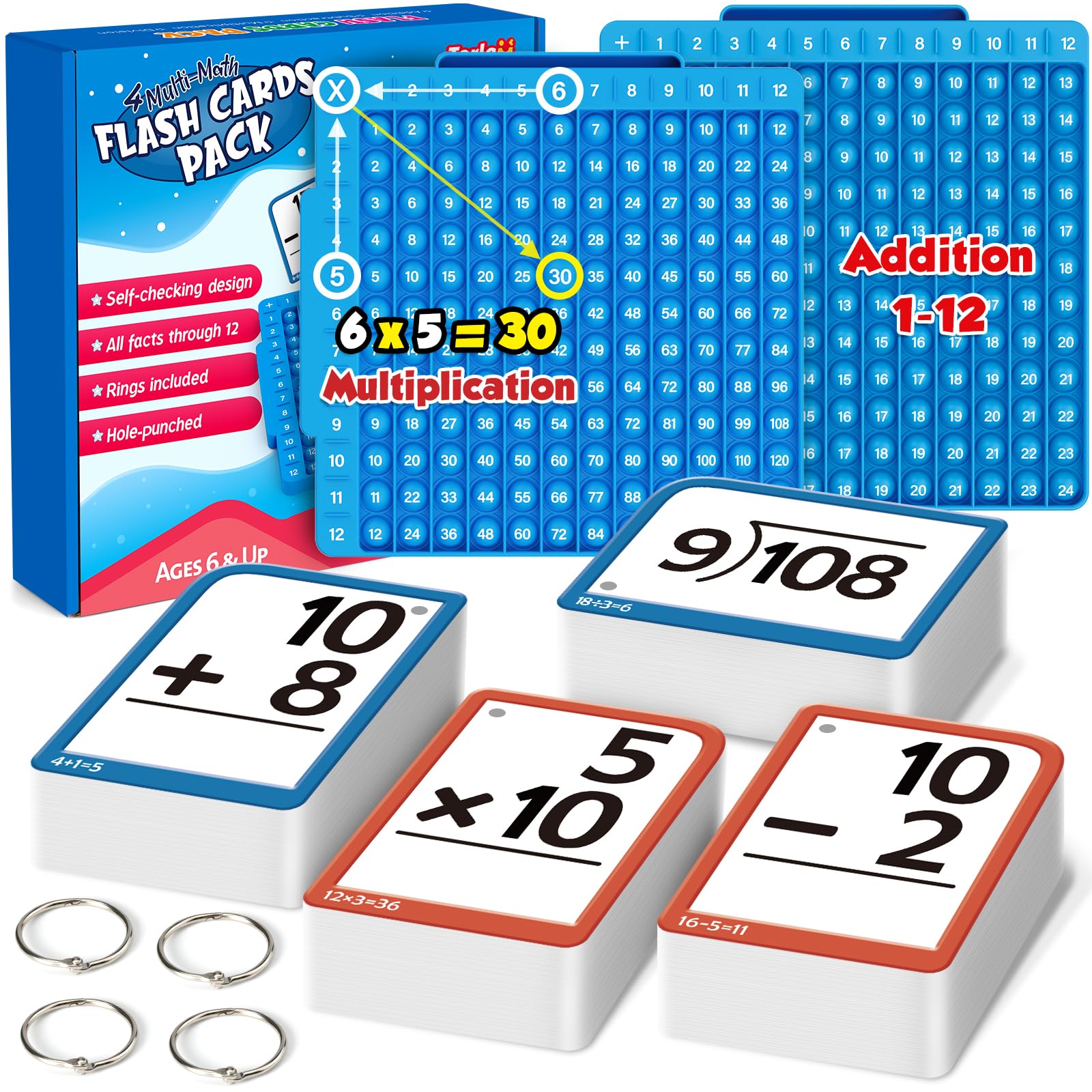 Torlam Math Flash Cards & Learning Board