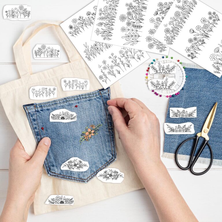 Water-Soluble Embroidery Pattern Stickers