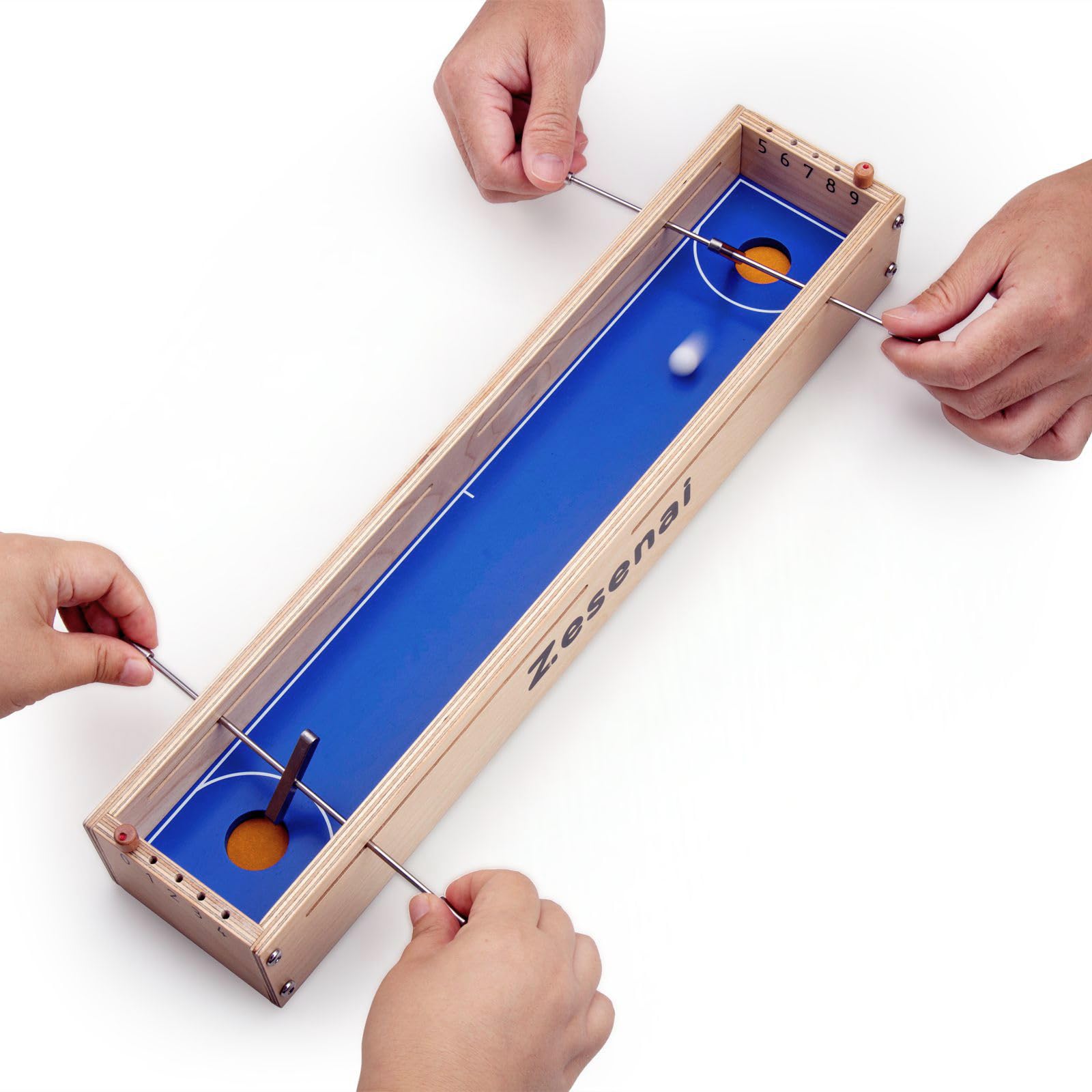 Wooden Volley Shot Game, Fast-Paced Tabletop Battle for Two