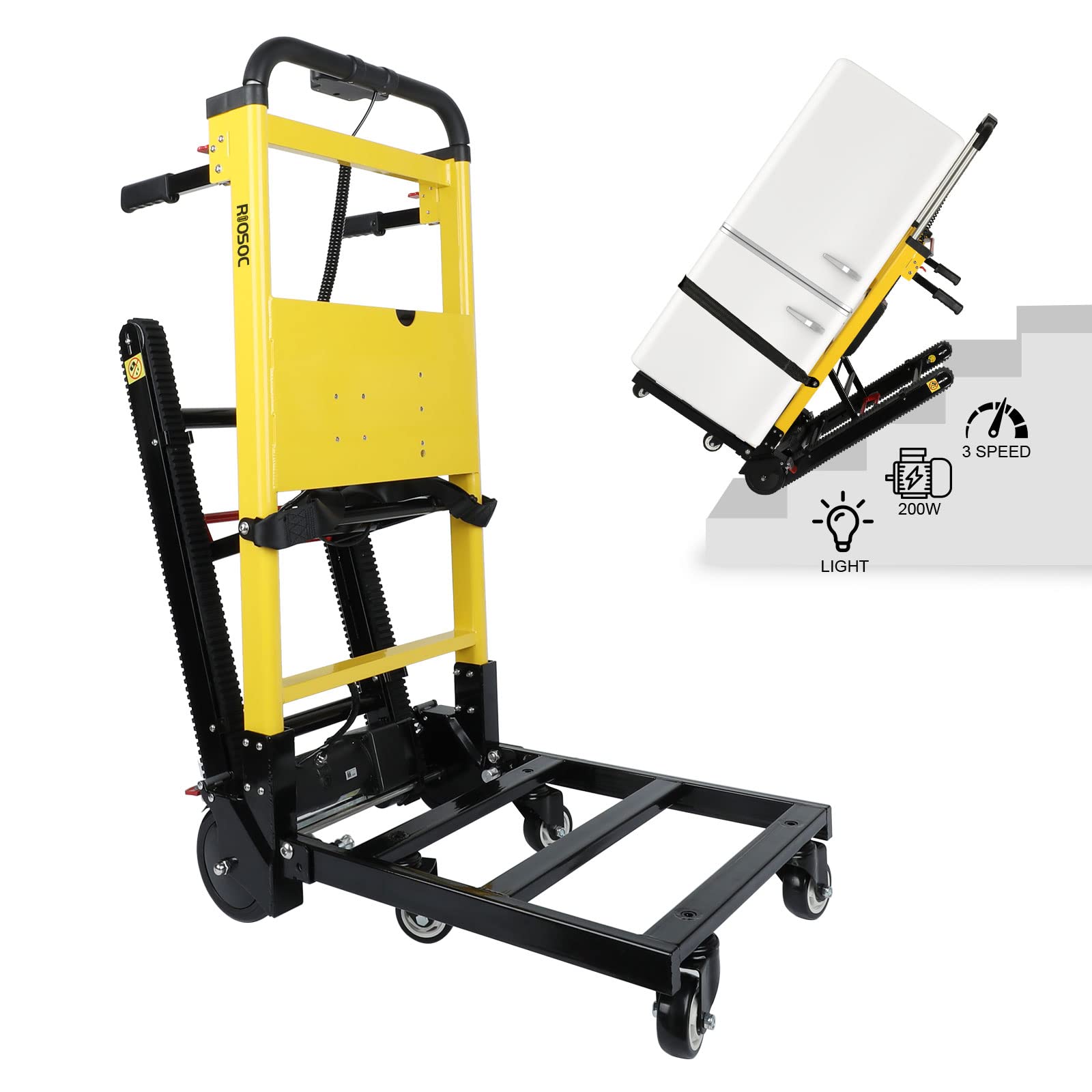 Electric Stair Climbing Hand Truck – 440lb Foldable Dolly with Motor